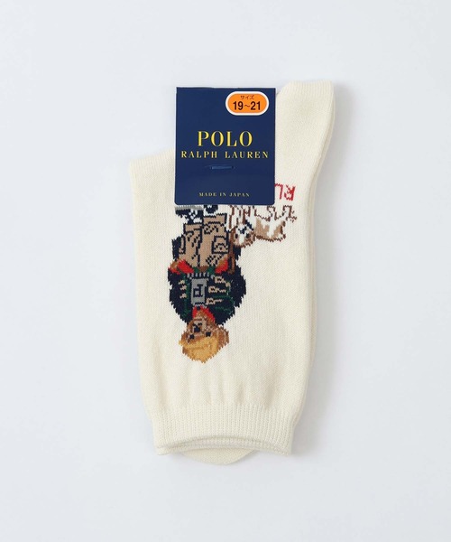 POLO RALPH LAUREN(ポロ ラルフ ローレン)の「POLO RALPH LAUREN BACK TO SCHOOL BEAR キッズソックス 04863751(ソックス/靴下・キッズ・オリーブ/チャコール/オフホワイト・22-24cm/19-21cm)」の7枚目の写真