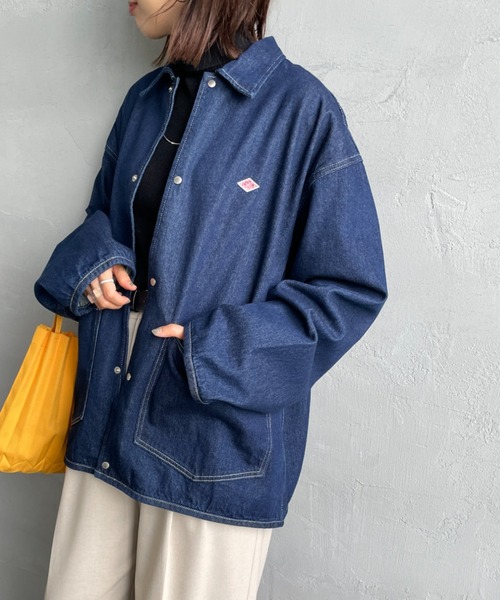 値下げ！【新品】DANTON デニムカバーオール DANTON | コットンデニム カバーオール MEN（デニムジャケット