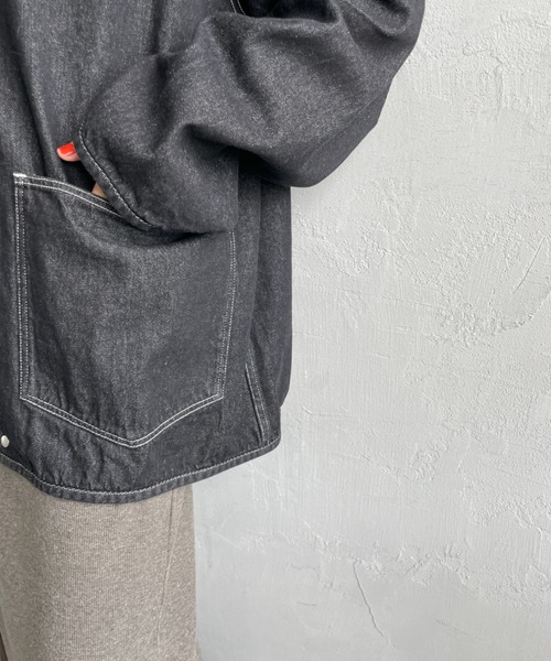 DANTON（ダントン）の「[DANTON/ダントン] KATSURAGI カバーオール デニムジャケット（デニムジャケット・レディース・ブラック/ブルー・40/42）」の15枚目の写真
