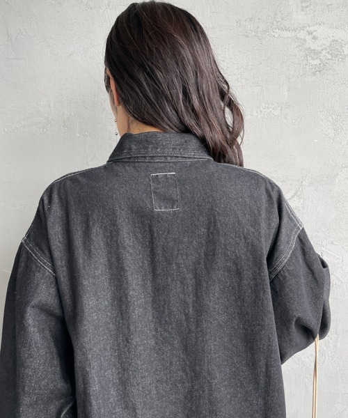 DANTON（ダントン）の「[DANTON/ダントン] KATSURAGI カバーオール デニムジャケット（デニムジャケット・レディース・ブラック/ブルー・40/42）」の14枚目の写真