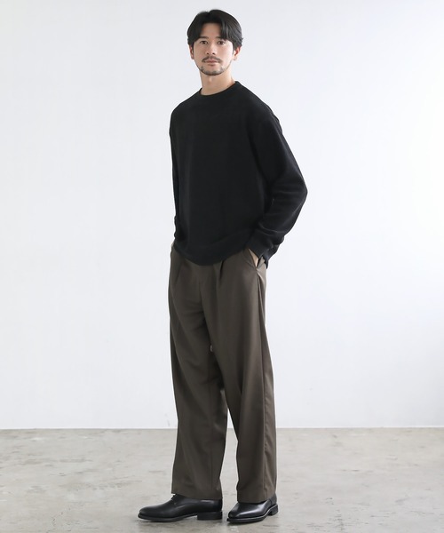 SPU(スプ)の「カットコーデュロイクルーネックスウェット(スウェット・メンズ・ブラック/ワイン/オフホワイト/ダークブラウン・S/M/L/XL)」の13枚目の写真