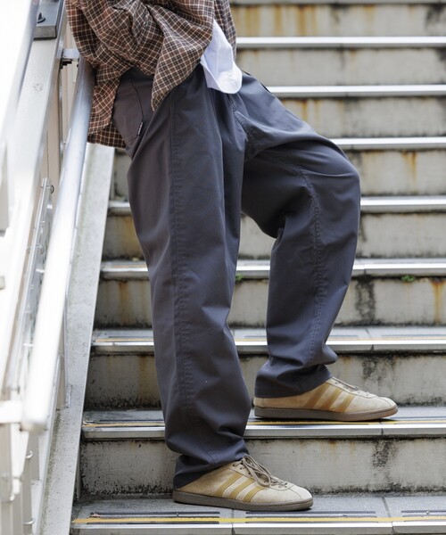 SECRET プリント ワークパンツ 黒 A.D.ストレッチバックワッフルジョガーパンツ アイズ