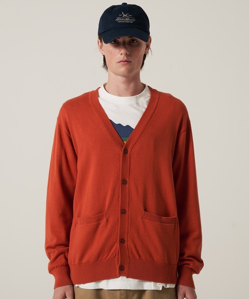 Eddie Bauer(エディーバウアー)の「ファイン ゲージ Vネックカーディガン(カーディガン/ボレロ・メンズ・グレー/ネイビー/ダークオレンジ・S/M/L/XL/XXL)」の6枚目の写真
