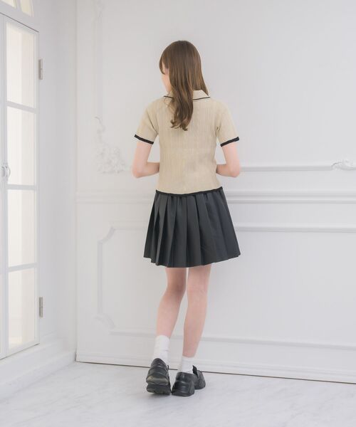 ems excite(エムズエキサイト)の「ランダムリブ襟NTPO(ニット/セーター・レディース・ダークブルー/ナチュラル/ピンク・FREE)」の15枚目の写真