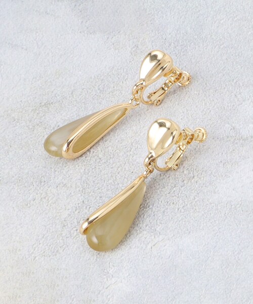 OPAQUE.CLIP（オペークドットクリップ）の「カラーしずくイヤリング（イヤリング・レディース・シルバー/ゴールド・00）」の3枚目の写真