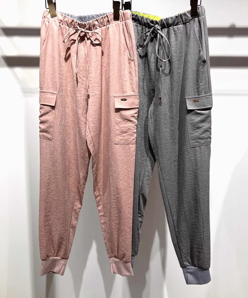 Q(キュー)の「ピーチジョガーパンツ(その他パンツ・レディース・ベビーピンク/グレー・MEDIUM)」の6枚目の写真