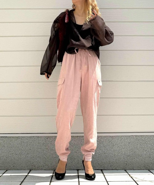 Q(キュー)の「ピーチジョガーパンツ(その他パンツ・レディース・ベビーピンク/グレー・MEDIUM)」の17枚目の写真