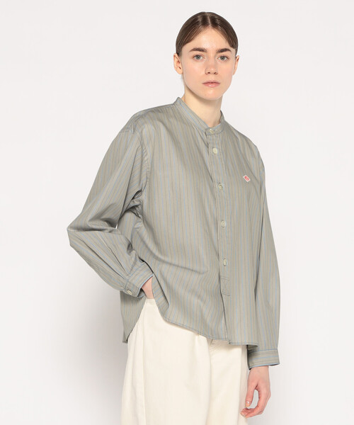 WOMEN'S COTTON POPLIN BAND COLLAR SHIRT（シャツ/ブラウス）｜DANTON
