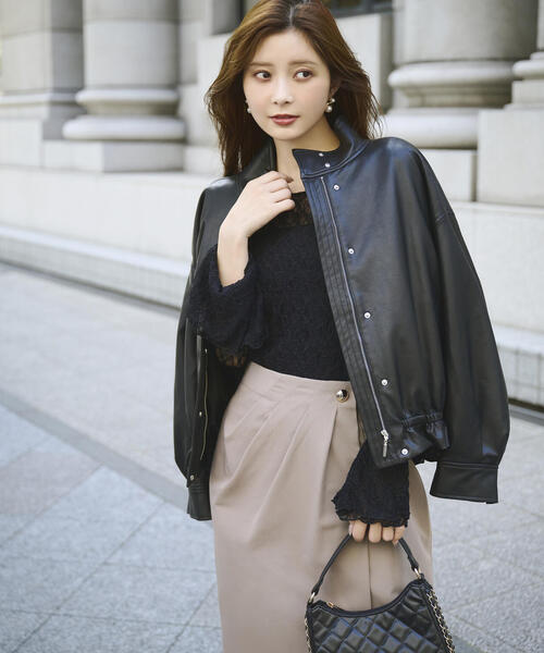 PROPORTION BODY DRESSING(プロポーションボディドレッシング)の「タックタイトスカート / 1215220919(スカート・レディース・ブラック/ベージュ/ブラウン・MEDIUM/P/S)」の11枚目の写真