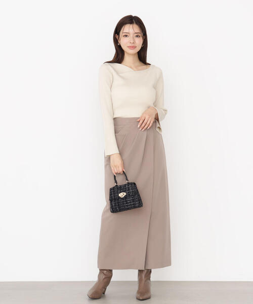 PROPORTION BODY DRESSING(プロポーションボディドレッシング)の「タックタイトスカート / 1215220919(スカート・レディース・ブラック/ベージュ/ブラウン・MEDIUM/P/S)」の14枚目の写真