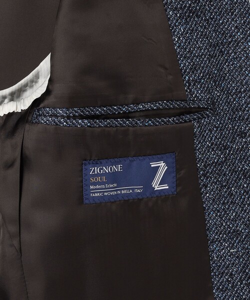 J.PRESS(ジェイプレス)の「【ZIGNONE SOUL / ジニョーネ ソウル】 ウールシルクツイード ジャケット(テーラードジャケット・メンズ・ダルブルー系・MEDIUM/BL/BM/X-LARGE/LARGE)」の20枚目の写真
