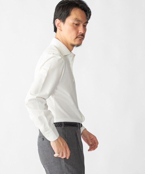 SHIPS（シップス）の「SHIPS: ジャージー ソリッド ワンピースカラー シャツ（Tシャツ/カットソー・メンズ・ホワイト・SMALL/MEDIUM/LARGE/X-LARGE）」の4枚目の写真