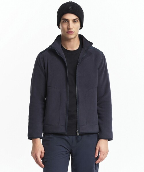 AIGLE(エーグル)の「POLARTEC 200 ポーラテック ジップアップフリース(ブルゾン・メンズ・ダークネイビー/オフホワイト・S/L/M)」の11枚目の写真