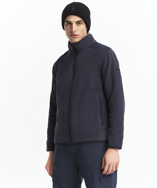 AIGLE(エーグル)の「POLARTEC 200 ポーラテック ジップアップフリース(ブルゾン・メンズ・ダークネイビー/オフホワイト・S/L/M)」の12枚目の写真