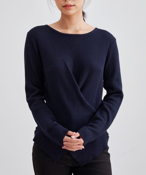 Lace Ladies(レースレディース)の「クロス風 デザイン 長袖 ニット プルオーバー(ニット/セーター・レディース・ブラック/グレー/ネイビー/ブラウン・FREE)」の19枚目の写真
