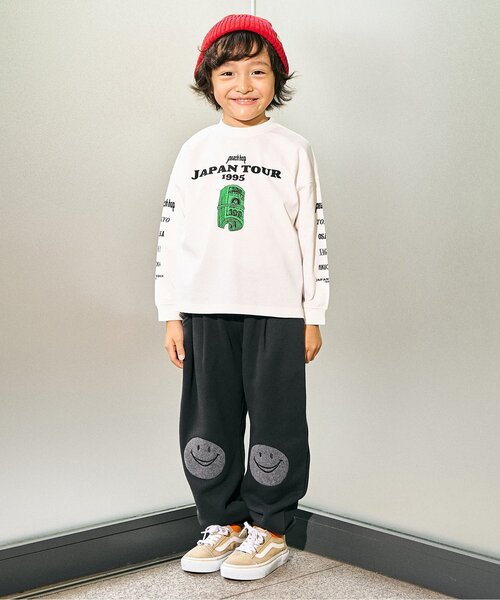 F.O.KIDS(エフオーキッズ)の「【ジュニア対応】FO SMILE APカットソーパンツ(スウェットパンツ・キッズ・チャコール/ブラウン/アイボリー・110/100/90/140/130/80/120)」の6枚目の写真