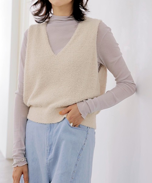 Jines(ジネス)の「オーガニックシアーテレコタートルトップス(Tシャツ/カットソー・レディース・ホワイト/グレー・38)」の9枚目の写真