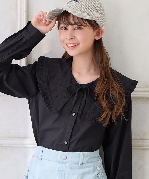 セール】BIGレース衿ブラウス（シャツ/ブラウス）｜Amourire girl