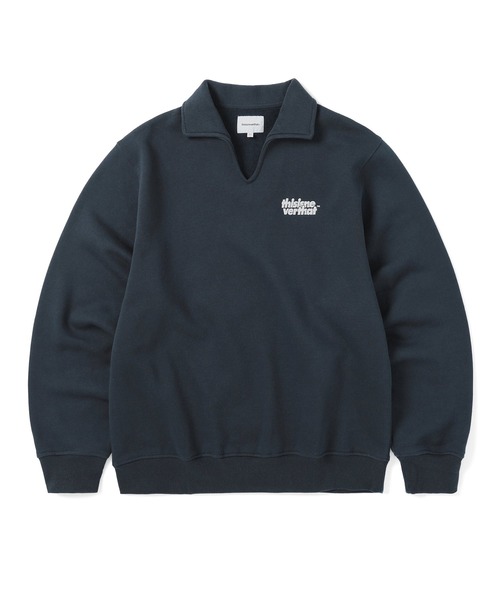 thisisneverthat（ディスイズネバーザット）の「Open Collar Sweatshirt（シャツ/ブラウス・メンズ・ネイビー/ヘザーグレー/イエロー系その他・L/M/S/XL）」の2枚目の写真