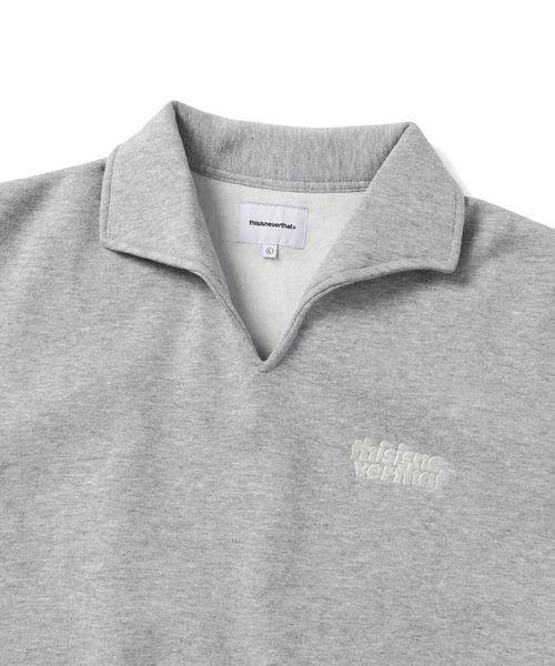 thisisneverthat（ディスイズネバーザット）の「Open Collar Sweatshirt（シャツ/ブラウス・メンズ・ネイビー/ヘザーグレー/イエロー系その他・L/M/S/XL）」の4枚目の写真