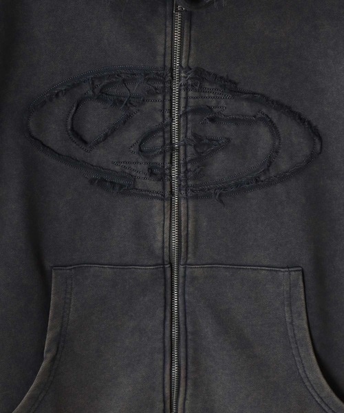 セール】Grunge Style Sweat Fake Fur Hoodie/グランジ ヴィンテージ