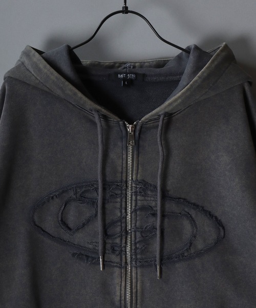 Grunge Style Sweat Fake Fur Hoodie/グランジ ヴィンテージライク