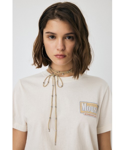 MOUSSY（マウジー）の「BEADED F/SUEDE チョーカー（チョーカー・レディース・ブラック/ベージュ・FREE）」の5枚目の写真