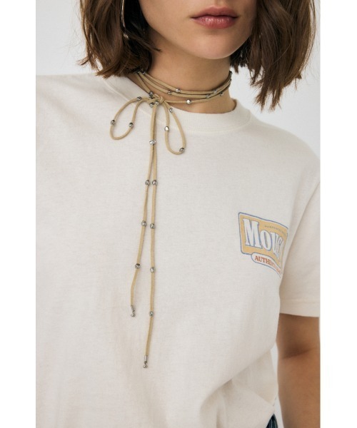MOUSSY（マウジー）の「BEADED F/SUEDE チョーカー（チョーカー・レディース・ブラック/ベージュ・FREE）」の3枚目の写真