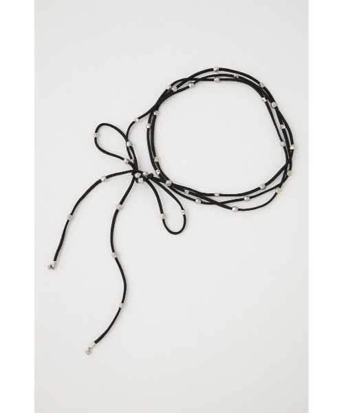 MOUSSY（マウジー）の「BEADED F/SUEDE チョーカー（チョーカー・レディース・ブラック/ベージュ・FREE）」の10枚目の写真