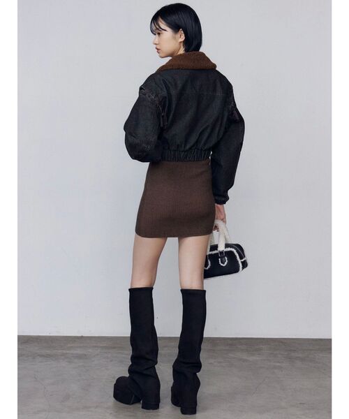 EMODA（エモダ）の「クラシックフェイクムートンバッグ（ハンドバッグ・レディース・ブラウン/ブラック/ネイビー・FREE）」の7枚目の写真