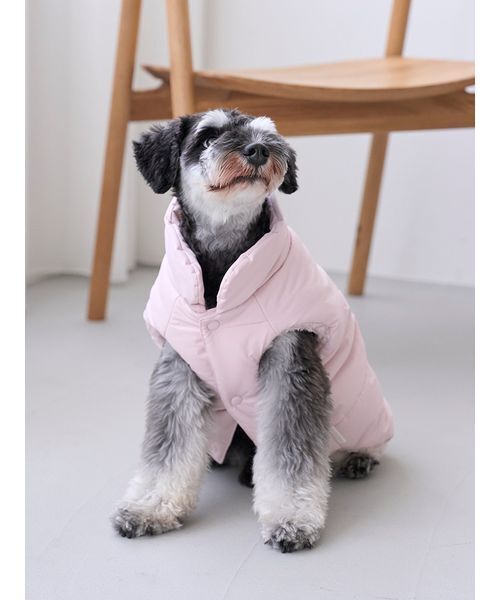 gelato pique（ジェラートピケ）の「【CAT&DOG】XL・XXLサイズ中綿ベスト（ペットウェア・レディース・ピンク/チャコールグレー/ベージュ・XXL/XL）」の4枚目の写真