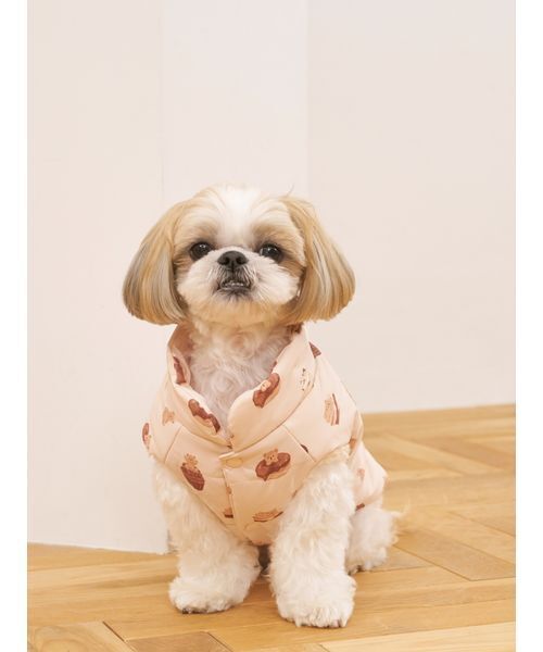 gelato pique（ジェラートピケ）の「【CAT&DOG】XL・XXLサイズ中綿ベスト（ペットウェア・レディース・ピンク/チャコールグレー/ベージュ・XXL/XL）」の5枚目の写真