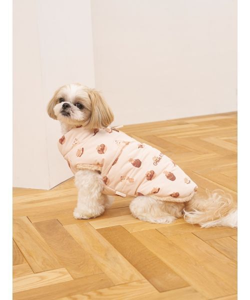 gelato pique（ジェラートピケ）の「【CAT&DOG】XL・XXLサイズ中綿ベスト（ペットウェア・レディース・ピンク/チャコールグレー/ベージュ・XXL/XL）」の6枚目の写真