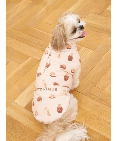 gelato pique（ジェラートピケ）の「【CAT&DOG】XL・XXLサイズ中綿ベスト（ペットウェア・レディース・ピンク/チャコールグレー/ベージュ・XXL/XL）」の7枚目の写真