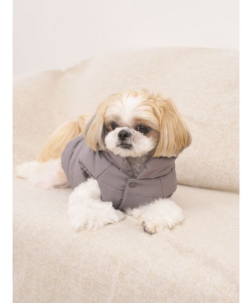 gelato pique（ジェラートピケ）の「【CAT&DOG】XL・XXLサイズ中綿ベスト（ペットウェア・レディース・ピンク/チャコールグレー/ベージュ・XXL/XL）」の9枚目の写真