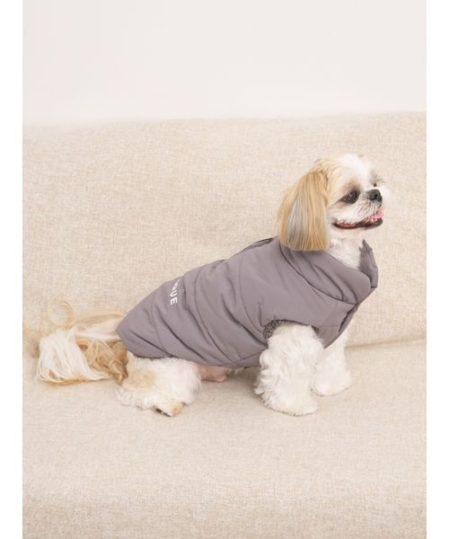 gelato pique（ジェラートピケ）の「【CAT&DOG】XL・XXLサイズ中綿ベスト（ペットウェア・レディース・ピンク/チャコールグレー/ベージュ・XXL/XL）」の10枚目の写真