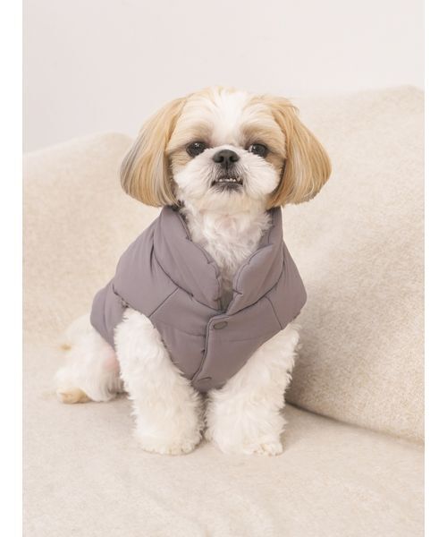 gelato pique（ジェラートピケ）の「【CAT&DOG】XL・XXLサイズ中綿ベスト（ペットウェア・レディース・ピンク/チャコールグレー/ベージュ・XXL/XL）」の11枚目の写真