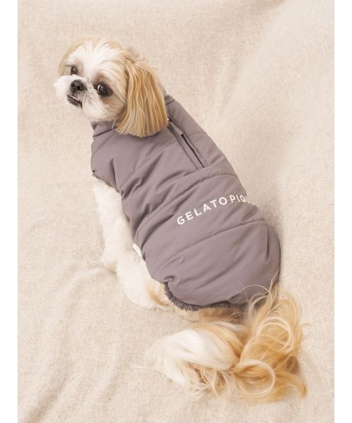 gelato pique（ジェラートピケ）の「【CAT&DOG】XL・XXLサイズ中綿ベスト（ペットウェア・レディース・ピンク/チャコールグレー/ベージュ・XXL/XL）」の12枚目の写真
