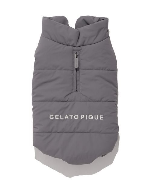 ジェラートピケ ドッグウェア 中綿入りベスト XLサイズ グレー セール】【CAT&DOG】XL・XXLサイズ中綿ベスト（ペットウェア）｜gelato