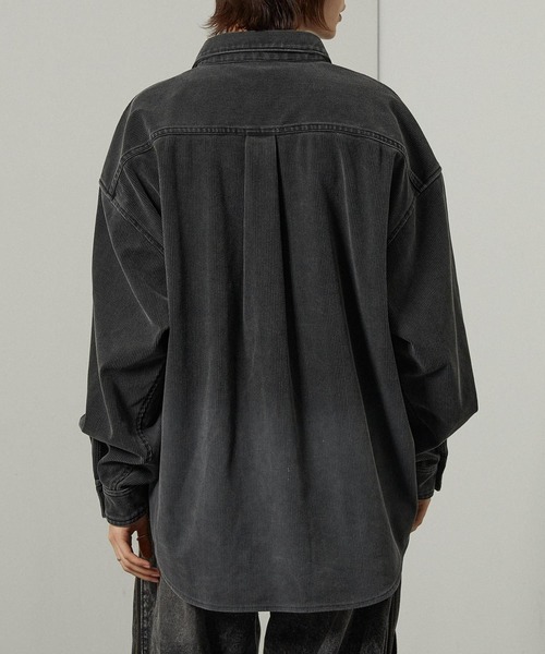 Alfred Alex(アルフレッドアレックス)の「【Alfred Alex】ヴィンテージ加工ピグメント グラデーションコーデュロイオーバーサイズシャツ【セットアップ対応】(シャツ/ブラウス・メンズ・ブラック/ブラウン系/グレー・M/L)」の13枚目の写真
