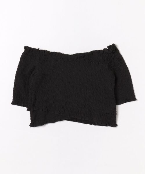 EMODA（エモダ）の「フィットクロスバンドトップ（Tシャツ/カットソー・レディース・ホワイト/グレー/ブラック/ブルー・FREE）」の2枚目の写真