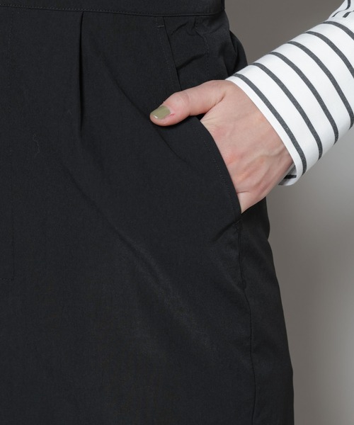 NANO universe（ナノユニバース）の「サスペンダー付きIラインジャンパースカート（ジャンパースカート・レディース・ブラック/カーキ・S/M）」の6枚目の写真