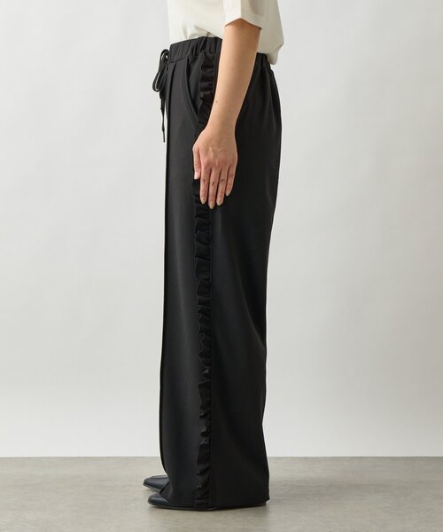 un dix cors(アンディコール)の「《コーデのアクセントに◎》カットジョーゼットサイドフリルパンツ(スウェットパンツ・レディース・ブラック/グレー・FREE)」の13枚目の写真