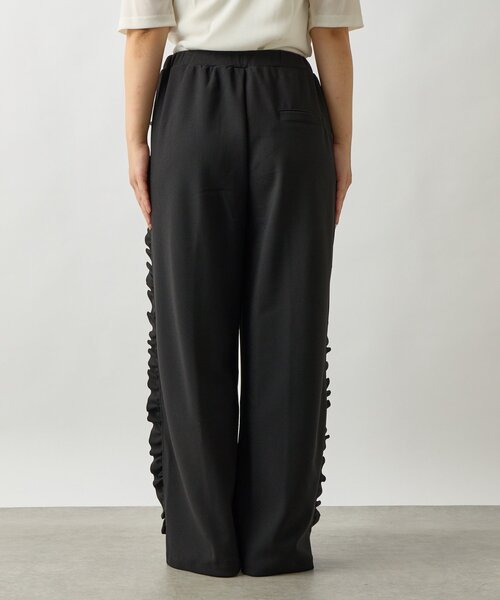 un dix cors(アンディコール)の「《コーデのアクセントに◎》カットジョーゼットサイドフリルパンツ(スウェットパンツ・レディース・ブラック/グレー・FREE)」の14枚目の写真