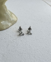 ミニマル クロスモチーフ ミニ ピアス / サージカルステンレス316L (金属アレルギー対応)