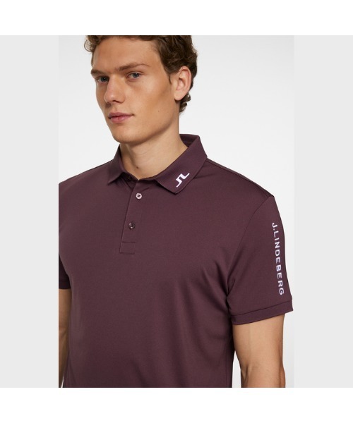 J.LINDEBERG(ジェイリンドバーグ)の「【J.LINDEBERG/GOLF】袖ロゴ刺繍ポロ(ポロシャツ・メンズ・チャコール/インディゴブルー/ライトグレー系/ターコイズブルー/アイボリー/レッド/パープル系/カーキ系・44/46)」の12枚目の写真