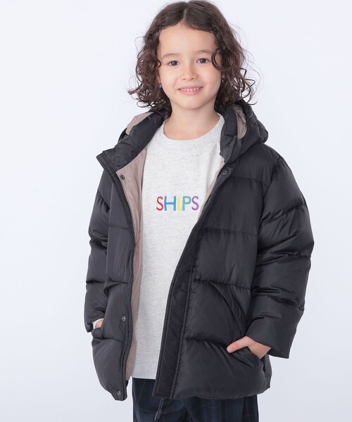 SHIPS（シップス）の「SHIPS KIDS:100～130cm /〈撥水/手洗い可能〉リサイクル ダウン ジャケット（ダウンジャケット/コート・キッズ・ブラック/ミント・100/110/120/130）」の5枚目の写真