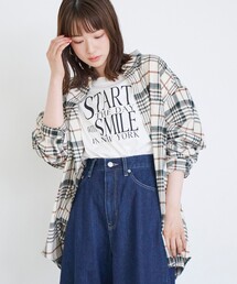 coen | USA COTTONソフトフランネルシャツ(チェック)(シャツ/ブラウス)