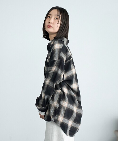 USA COTTONソフトフランネルシャツ（チェック）（シャツ/ブラウス