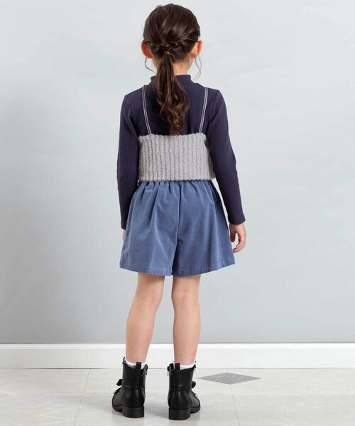 BeBe（ベベ）の「モールスキンラップスカート風ショートパンツ（スカート・キッズ・ボルドー/ブルー・130cm/150cm/140cm/120cm/110cm）」の15枚目の写真